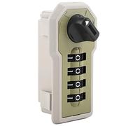 Fdit Cerradura de Gabinete con Combinación de 4 Dígitos, Cerradura de Llave ABS para Caja de Herramientas, Cajón, Casillero, sin Tornillos, Fácil de Instalar con Llave de Emergencia