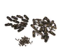 Fdit Cerradura de Metal Antiguo Vintage, Pestillo para Joyero, Bronce Dorado, con Tornillos para Caja de Madera, Caja de Herramientas, de Regalo, 12 Piezas (Bronce antiguo)