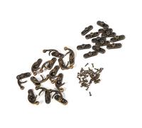 Fdit Cerradura de Metal Antiguo Vintage, Pestillo para Joyero, Bronce Dorado, con Tornillos para Caja de Madera, Caja de Herramientas, de Regalo, 12 Piezas (Bronce antiguo)