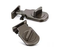 Fdit Cerradura de Ventana, 2 Piezas Cerradura de Seguridad Deslizante Universal Ajustable de Hierro (BROWN)