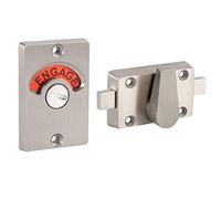 Fdit Cerradura Indicadora De Cerrojo Perno De Acero Inoxidable Cerradura De Puerta Indicador Perno Vacío/Enganchado Baño WC Baño Público Inodoro Privacidad Partición Cerradura De Puerta Pestillo