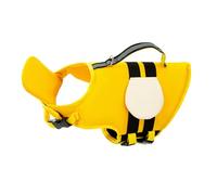 Fdit Chaleco Salvavidas para Mascotas, Chaleco Salvavidas para Perros de Tela Oxford de Alta Flotabilidad con Cierre Táctil Ajustable para Piscina, Playa, Dibujos Animados (Yellow)