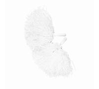 Fdit Cheer Poms Look de Equipo Personalizado 2 Piezas Pompones de Animadora Eventos Especiales Recaudación de Fondos Fiesta Día Festivo Celebrar Magnífico para Jugadores Partidos (White)