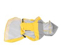 Fdit Chubasquero con Capucha para, Impermeable, con Cierre Táctil Ajustable, Tira Reflectante, ala para Perros Grandes, Material de PVC Transparente (2XL)