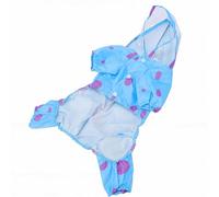 Fdit Chubasquero Hermético para Perros, Poncho para Perros de Raza Pequeña a Mediana con Orificio para Correa, Impermeable de Poliéster para Paseos Al Aire Libre en Climas Lluviosos (Blue M)