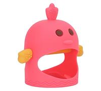 Fdit Chupete de Dentición de Silicona Portátil con Forma de Pollito para Aliviar el Dolor de la Dentición y Masajear las Encías Durante 3 Meses en Adelante, Fácil de Sostener para los Bebés, sin BPA