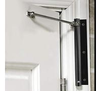 Fdit Cierrapuertas Automático, Bisagra de Resorte de Resistencia Ajustable de Aluminio para Oficina en Casa, con Fácil Instalación y Peso Máximo de Puerta de 40 Kg