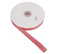 Fdit Cinta a Cuadros, 50 Yardas, 1,5 Cm de Ancho, Cinta de Tela a Cuadros para Manualidades, Diseño Clásico de Cuadrícula para Hacer Lazos, Costura y Decoraciones Hechas a Mano (2#)