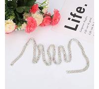 Fdit Cinta de Malla de Diamante, Rollo de Envoltura de Decoración de Diamantes de Imitación de Cristal Brillante, con Material Flexible y que No Se Decolora, para Decoración de Caja (Plata AB)