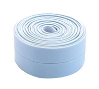 Fdit Cinta de Sellado de Pared Impermeable a Prueba de Moho, Autoadhesiva, Pegatina de Costura para Cocina y Baño con Material de PVC para Cubierta de Huecos de Piso de Pared, (BLUE)