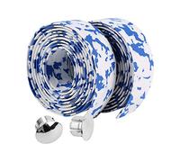 Cinta reflectante, antideslizante para manillar de bicicleta de carretera, 2 unidades, color azul y