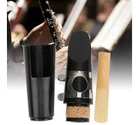 Fdit Clarinette Saxofón Boquilla Tono Suave Puro para Amantes de la Música Material de Abdominales Negros