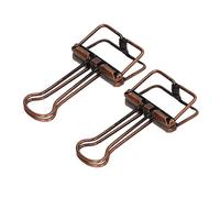 Fdit Clips de Carpeta Huecos, 80 Abrazaderas de Papel de Metal con Diseño de Recorte Decorativo, Fuerte Fuerza de Sujeción para Organización de Documentos, Oficina y Uso Doméstico (Bronce Púrpura)