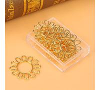 Fdit Clips de Papel de Girasol, 10 Clips de Metal para Marcapáginas con Acabado Galvanizado, para Organización de Documentos y Suministros de Papelería