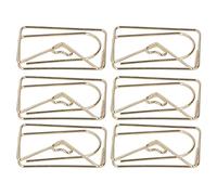 Fdit Clips de Papel Metálicos, 100 Piezas Abrazaderas en Forma de Diamante para Sobres Clips de Papel Antideslizantes a Prueba de Herrumbre con Galvanoplastia Dorada con Caja de (Sobre)