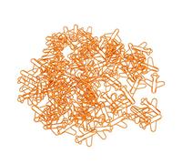 Fdit Clips de Papel para Aviones, Bonitos Clips Pequeños para Oficina, Escuela, Hogar, con Borde Liso para Evitar Desgarros, 100 Unidades en Caja Transparente (ORANGE)
