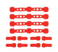 Fdit Clips de Silicona para Freidora de Aire, Paquete de 12, Hebillas Resistentes a Altas Temperaturas para Asegurar Revestimientos de Papel Pergamino, Ajuste Universal para Múltiples (rojo)