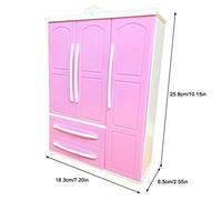 Fdit Close de Muñecas Mini Princess MöbelwarderobeBebe Ornaments Chic Dollhouse Organizador para Ropa/joyería de Muñecas - Display de Escritorio Decorativo para Coleccionistas de Títeres Decoración