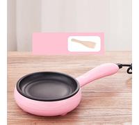 Fdit Cocina Antiadherente Eléctrica Multifuncional, Olla para Huevos y Sartén, Caldera Automática para Huevos, Material Plástico PP para Dormitorio en Casa (PINK)