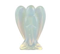 Fdit Colgante de Cristal con Forma de ángel, ángel de la Guarda Hecho a Mano con Piedra Natural, 50 Mm, para Meditación de Energía Positiva, Regalo de Tranquilidad (50.00)
