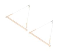 Fdit Columpio de Madera Inofensivo para Percha de Pájaros, Juguete Colgante para Pájaros para Accesorios, 2 Piezas para Entretenimiento