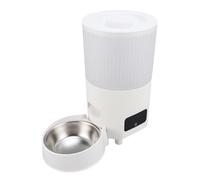 Fdit Comedero Automático Inteligente para Mascotas de Gran Capacidad para Perros y Gatos, Dispensador de Comida para Gatos con Control Remoto Temporizado para Dueños de Mascotas Ocupados, Plástico 3L