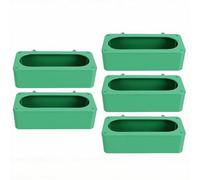 Fdit Comedero para Jaula de Pájaros Pequeños de 5 Piezas, Caja de Comedero Colgante para Pájaros, Dispensador de Agua para Alimentos Colgante de Plástico a Prueba de (Grande 11 cm/4,33 Pulgadas)