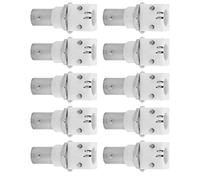 Fdit Conector BNC RF de Montaje en PCB de Larga Vida útil para Señales de Baja Frecuencia, Adaptador 2P BNCQ9 de Placa Blanca de 90 Grados, 10 Uds.