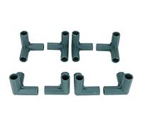 Fdit Conector de 3 Vías, 8 Uds., Accesorio de Planta, Varilla de Puntal de Plástico, Conectores de Junta de Estaca, Accesorios de Puntal de Jardinería, Adaptador de Conector de