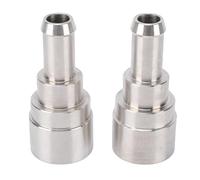 Fdit Conector de Manguera de Refrigerante de Acero Inoxidable, Reemplazo del Conector de Manguera de Radiador con Juntas Tóricas Integradas y Abrazaderas Robustas para Varios