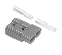Fdit Conector Rápido para BateríA, 175 A 600 V, Terminales Plateados con Carcasa de Goma Anti-conexión Errónea, para Paneles Solares, Vehículos 4x4, Refrigeradores y Sistemas de Doble (Gray)