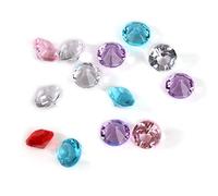 Fdit Confeti De Diamantes Acrílicos Decorativos, Paquete De 500 Uds. De 8mm para Accesorios De Bricolaje para Fiestas De Bodas (Multicolor)