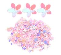 Fdit Confeti en Forma de Flor, Exquisitas Lentejuelas Brillantes para Fiesta, Boda, Caja de Regalo, álbum, Decoración de Ropa (rosa colorido)