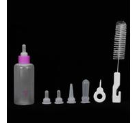 Fdit Conjunto de Botellas de Potencia para Kits de Mascotas de Cachorros, Material de Espacio de Sílice Adaptado Al Medio Ambiente, Viene con un Cepillo de Limpieza, para el Cuidado de Enfermería
