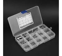 Fdit Conjunto de Cuenca de Lavado con Ventilador de Acero Inoxidable de Acero Inoxidable, Gama de Kits Antirristales de 260 Pcc para Necesidades de Fijación Versátiles en Varios Entornos de Trabajo