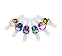 Fdit Contador de Dedo de 6 Piezas Contador Digital con Clicker Reiniciable de Mano con Anillo Ajustable Luz LED para Eventos Deportivos Escuelas Laboratorios