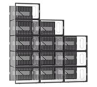 Fdit Contenedores de Almacenamiento de Zapatos Transparentes Apilables con Cierre Magnético para Organizar Zapatillas de Deporte, Perfectos para Armario o Uso Doméstico, Plástico ABS Duradero,