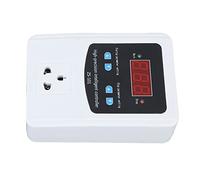 Fdit Controlador de Temperatura Digital, Termostato de Pantalla LCD de 1500W 10A con Control por Microcomputadora para Elaboración de Cerveza en Incubadora de Invernadero (Enchufe de la UE 220V)