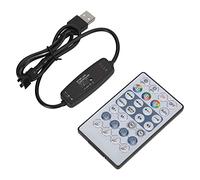 Fdit Controlador de Tira LED de Color de Ensueño RGB de 5 V y 3 Pines, Atenuador de Tira de Luz con Control Remoto de Aplicación Bluetooth con Modo de Sincronización de Música para
