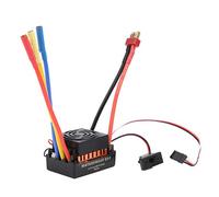 Fdit Controlador de Velocidad Electrónico Resistente Al Agua 60A para Modelo de Coche RC 1/10, Fuerte Frenado y Linealidad del Acelerador, para Todas Las Condiciones de Competición ((60A ESC: