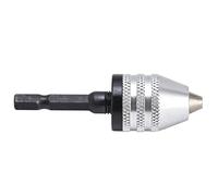 Fdit Converter de Chuck sin Llave de 3 Muescas para el Controlador de Impacto 0.3-6.5 Mm de Plata Varias Funciones para Accesorios de Molinos Eléctricos Neumáticos, Eléctricos y Manuales