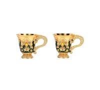 Fdit Copa Vintage, 2 Piezas de Vasos de Metal Chapados en Oro para Fiestas Temáticas