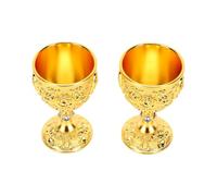 Fdit Copas Medievales, 2 Piezas Copas de Rosas Esmaltadas en Oro con Adornos de Joyas (GOLD)