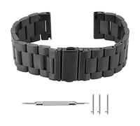 Fdit Correa de Reloj Elegante de Acero Inoxidable para Gear S3/S2/Galaxy Watch Ajustable de Negocios de Moda Negro