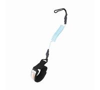 Fdit Correa de Tabla de Surf en Espiral de 5 Mm para Hombres y Mujeres, Correa de Tobillo para Tabla de Remo Liviana, Duradera y Ajustable - Adecuada para Bodyboard - PU + Neopreno (Blue)