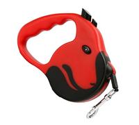 Fdit Correa Retráctil para, Cinta Telescópica Automática para Mascotas con Mango Antideslizante e Interruptor de Bloqueo de Freno para Caminar con Perros y Gatos Al Aire Libre (Rojo)