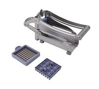 Fdit Cortador de Patatas Fritas Cortador de Verduras de Acero Inoxidable con Base de Succión Antideslizante y 2 Cuchillas para Patatas Zanahorias Pepinos Calabacines