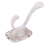 Fdit Cuarto De Baño Retro Aleación De Zinc Montado En La Pared Ganchos Toalla Ropa Sombrero Puerta Ganchos Montado En La Pared Percha (Blanco Marfil)