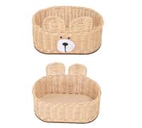 Fdit Cubierta de Caja de Pañuelos de Ratán, Madera Compuesta, Mano de Obra Exquisita, Soporte para Caja de Pañuelos para Cocina, Hogar, Oficina, Decoración, de Cumpleaños para Amantes Minimalistas