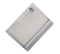 Fdit Cubierta de Encuadernación Transparente con Múltiples Orificios, Carpeta Transparente de PP Mate con Clips de Encuadernación para Papeles de Hojas Sueltas, Planificador y (A5)